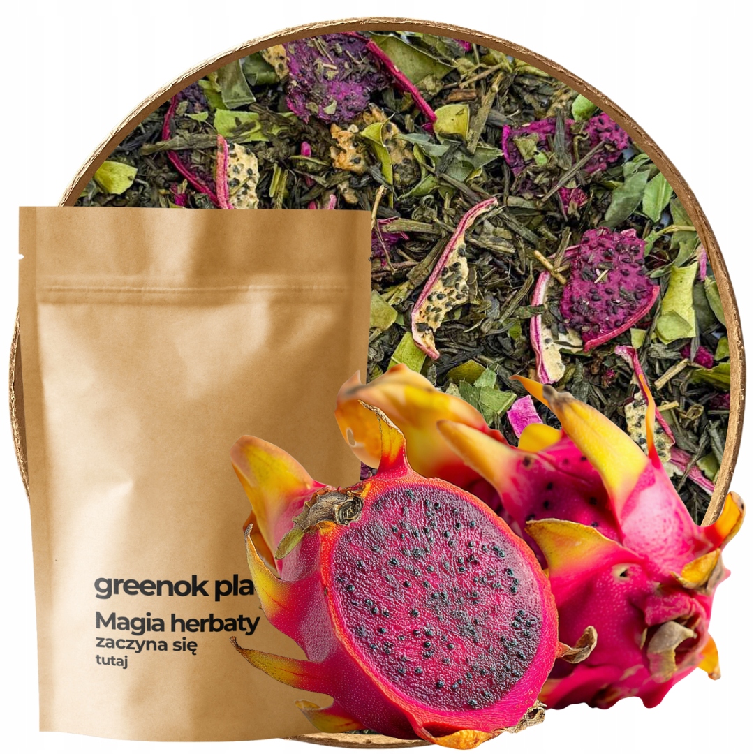 Herbata zielona Dragon Lime 500g liściasta dragon fruit limonka pitaja