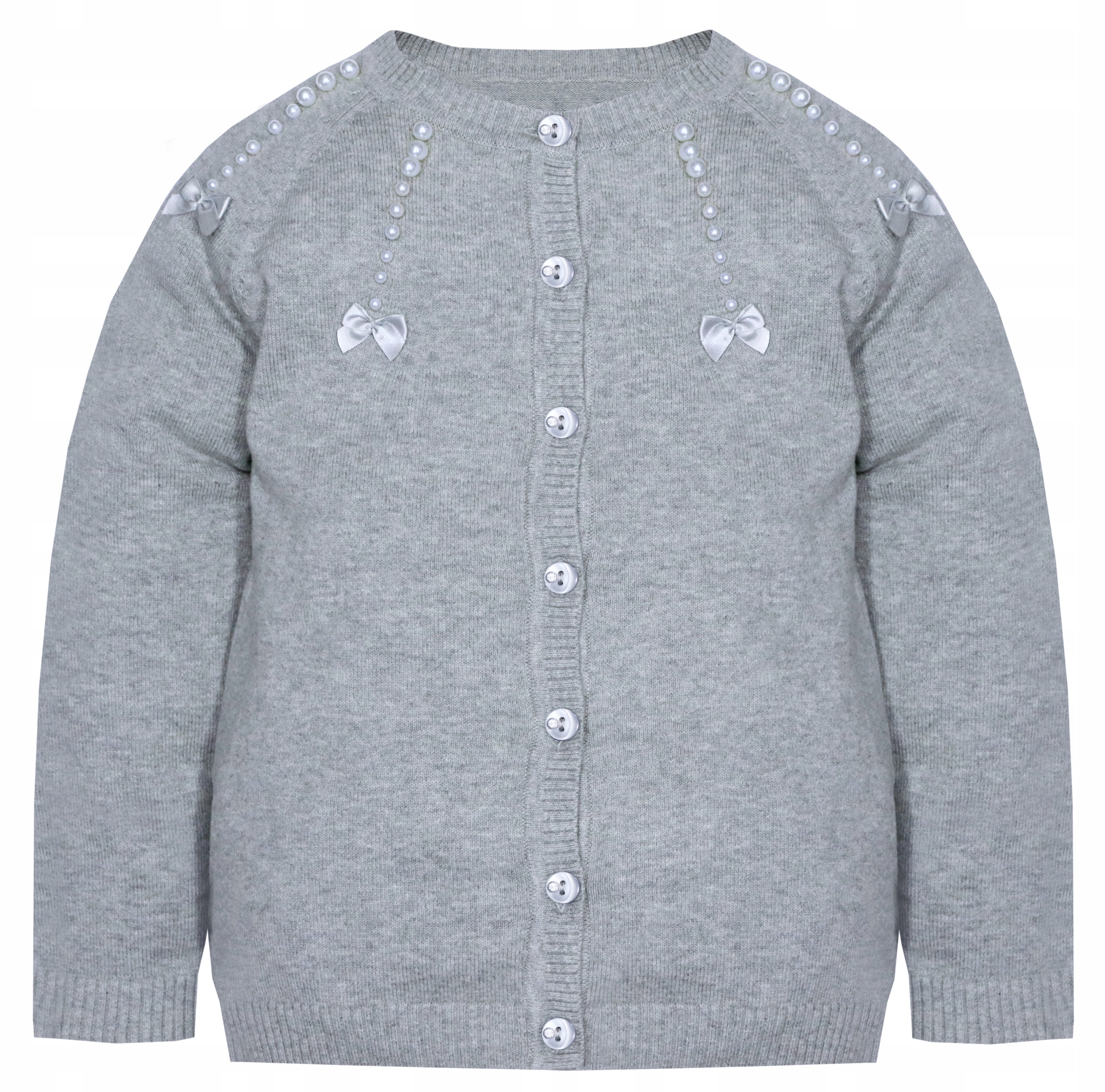 

3467 Klasyczny Rozpinany Sweter Perełki r 152
