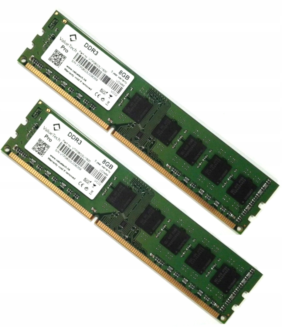

Ram 16GB (2x8GB) DDR3 DIMM Pc 1600 12800 Valuetech