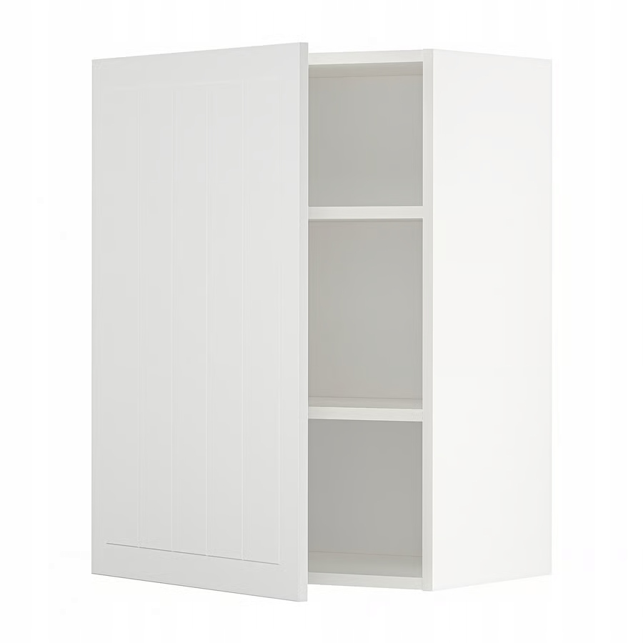 Szafka ścienna biała 60x80 cm z regulowanymi półkami