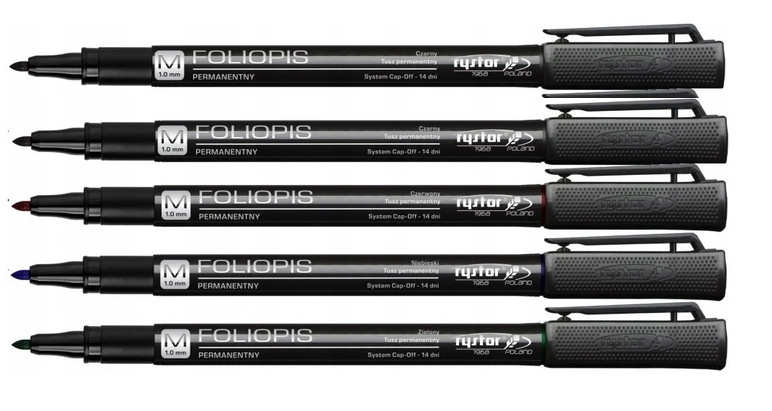 

Foliopis cienkopis CD DVD Rystor Fm 1,0mm 5 sztuk