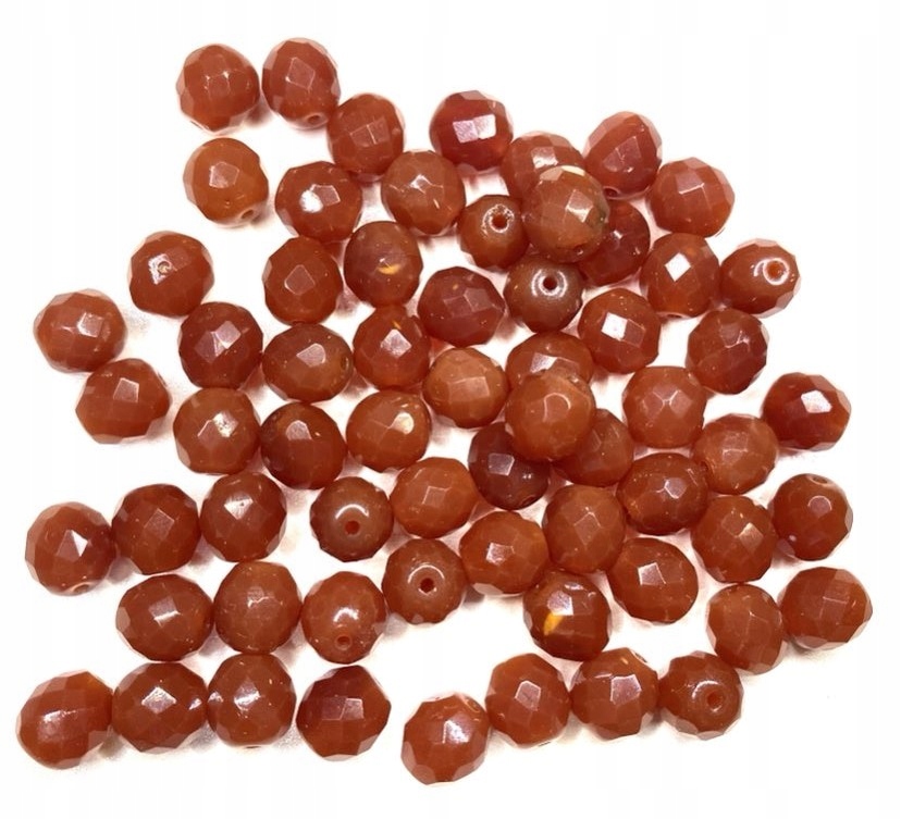 Koraliki Szklane Czerwone Wino 10 mm 35szt. 273