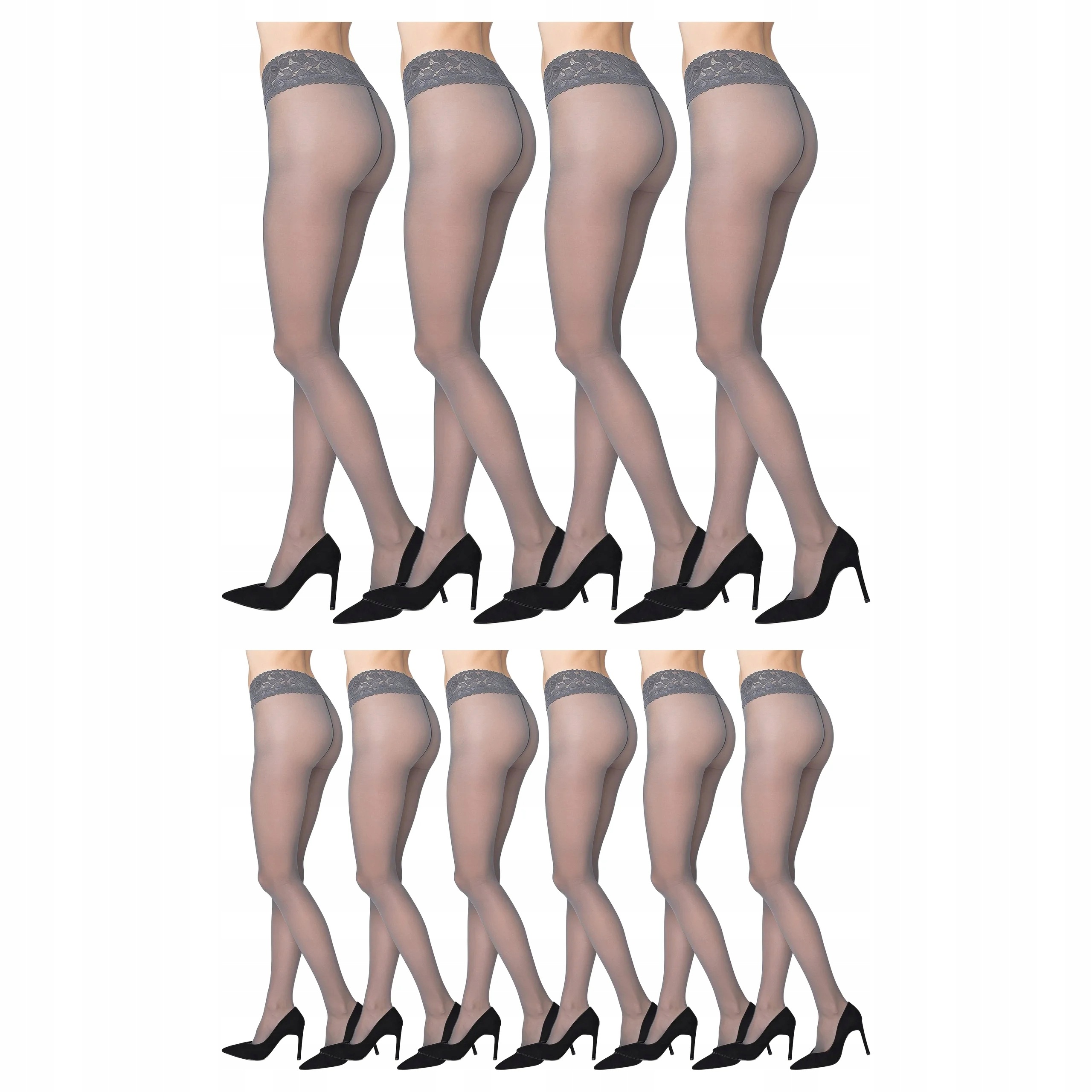 10 x Punčocháče Erotic Vita Bassa 30 den Marilyn Grigio 3-M