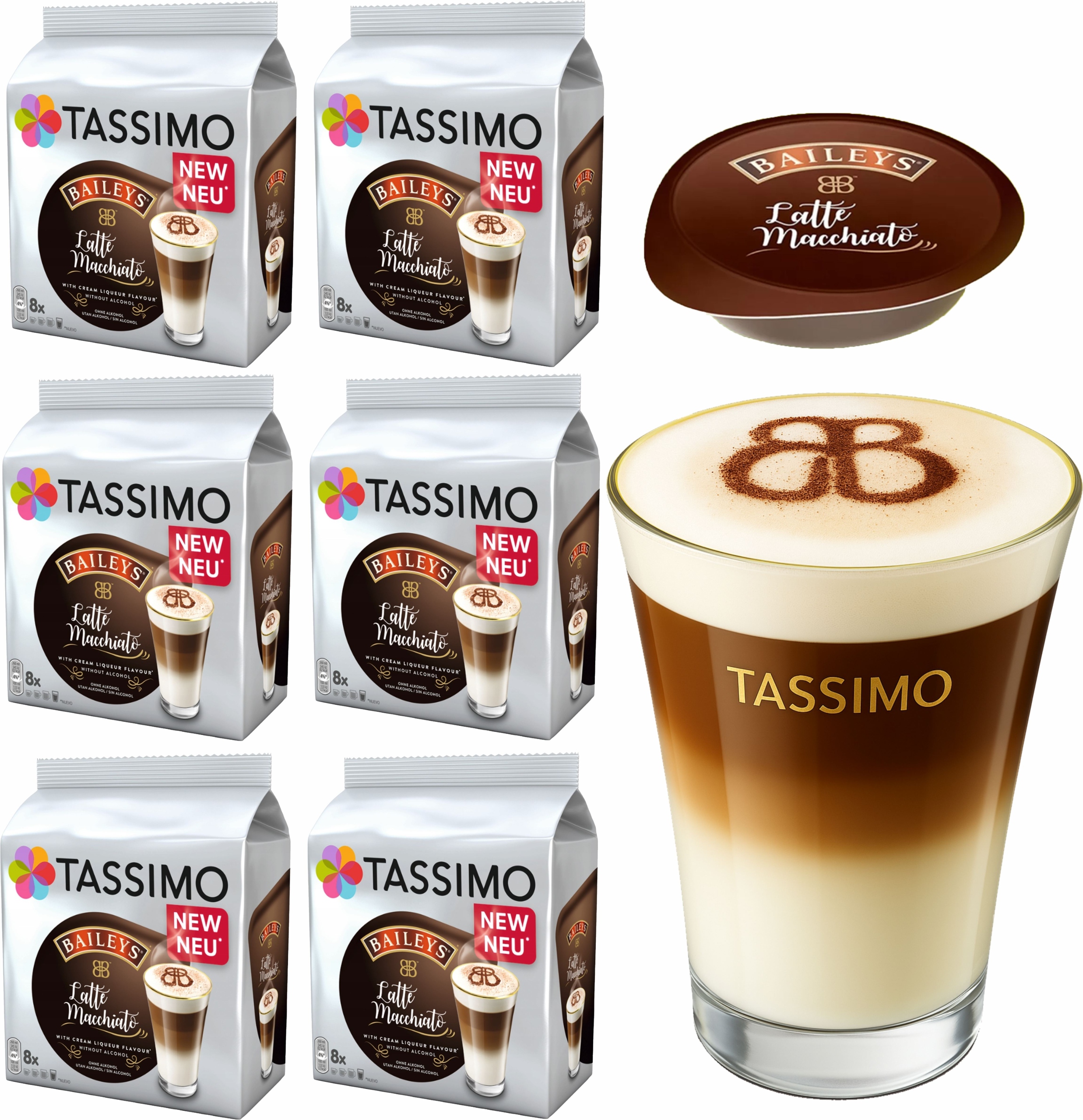 Levně Kapsle Tassimo Baileys Latte Macchiato 6 x 8 kusů