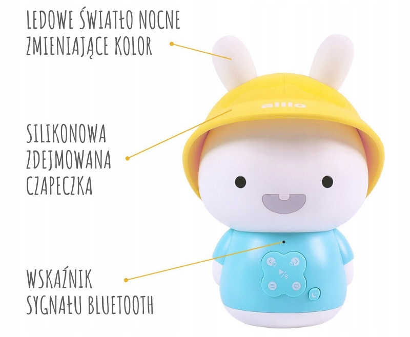 Alilo Króliczek Babay Bunny Bluetooth Głośnik odtwarzacz Mp3 bajki 0-3 lat Bohater brak