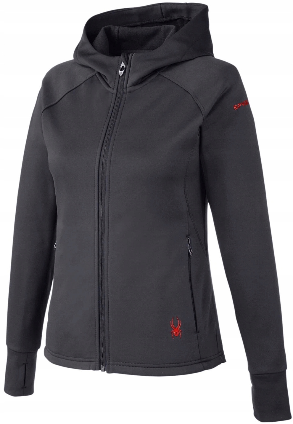 Spyder Hayer dámská sportovní mikina s kapucí na zip funkční šedá L
