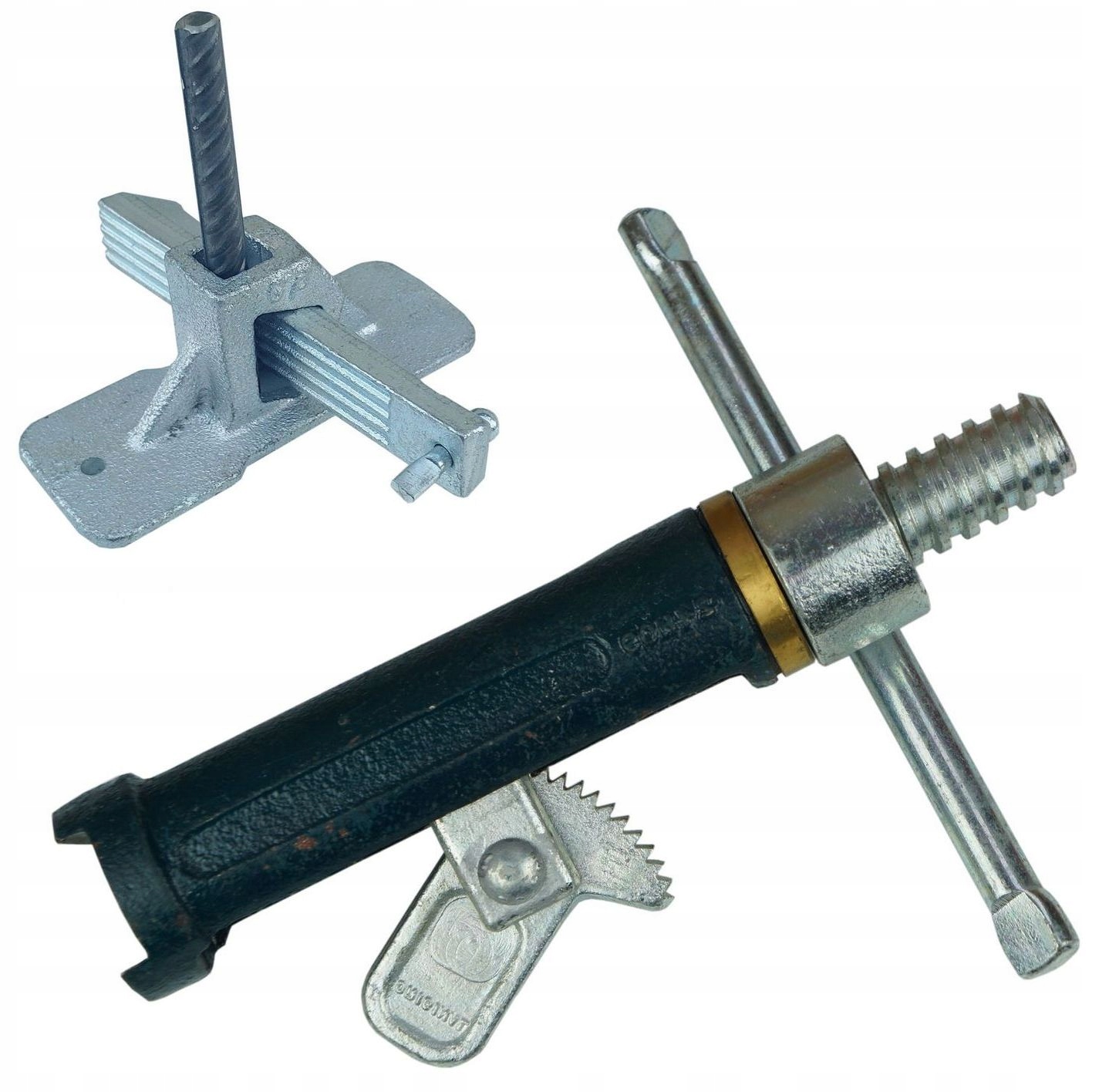 Żabki zaciski spinki klinowe szalunkowe 50+klucz