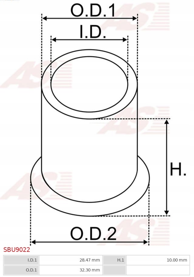 SBU9022 AS-PL TULEJKI ROZRUSZNIKA R WEW.=28.47 R Z Numer katalogowy części SBU9022