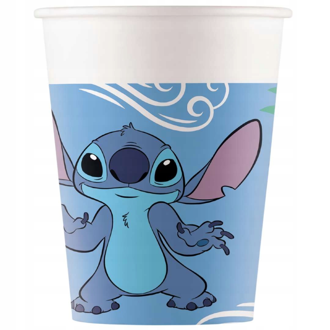 KUBECZKI PAPIEROWE jednorazowe STITCH Disney URODZINY Lilo i Stich 8 szt
