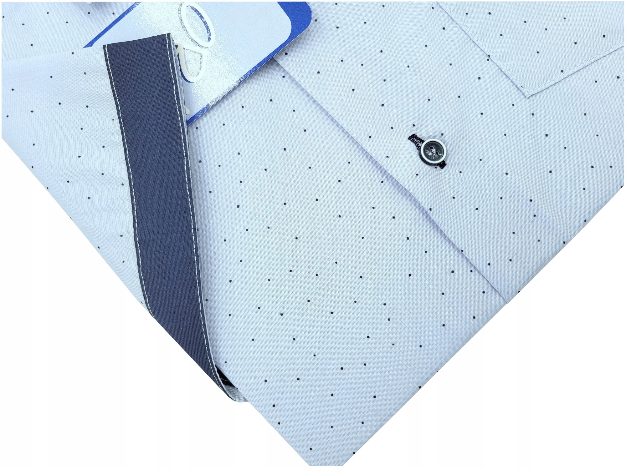 Koszula chłopięca wizytowa błękitna kr rękaw 158 Rękaw krótki rękaw