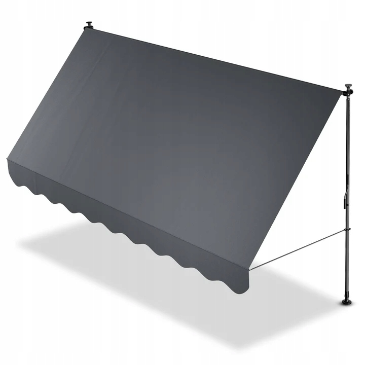 Markiza balkonowa tarasowa rozporowa roleta zasłona 350 x 120 cm grafit
