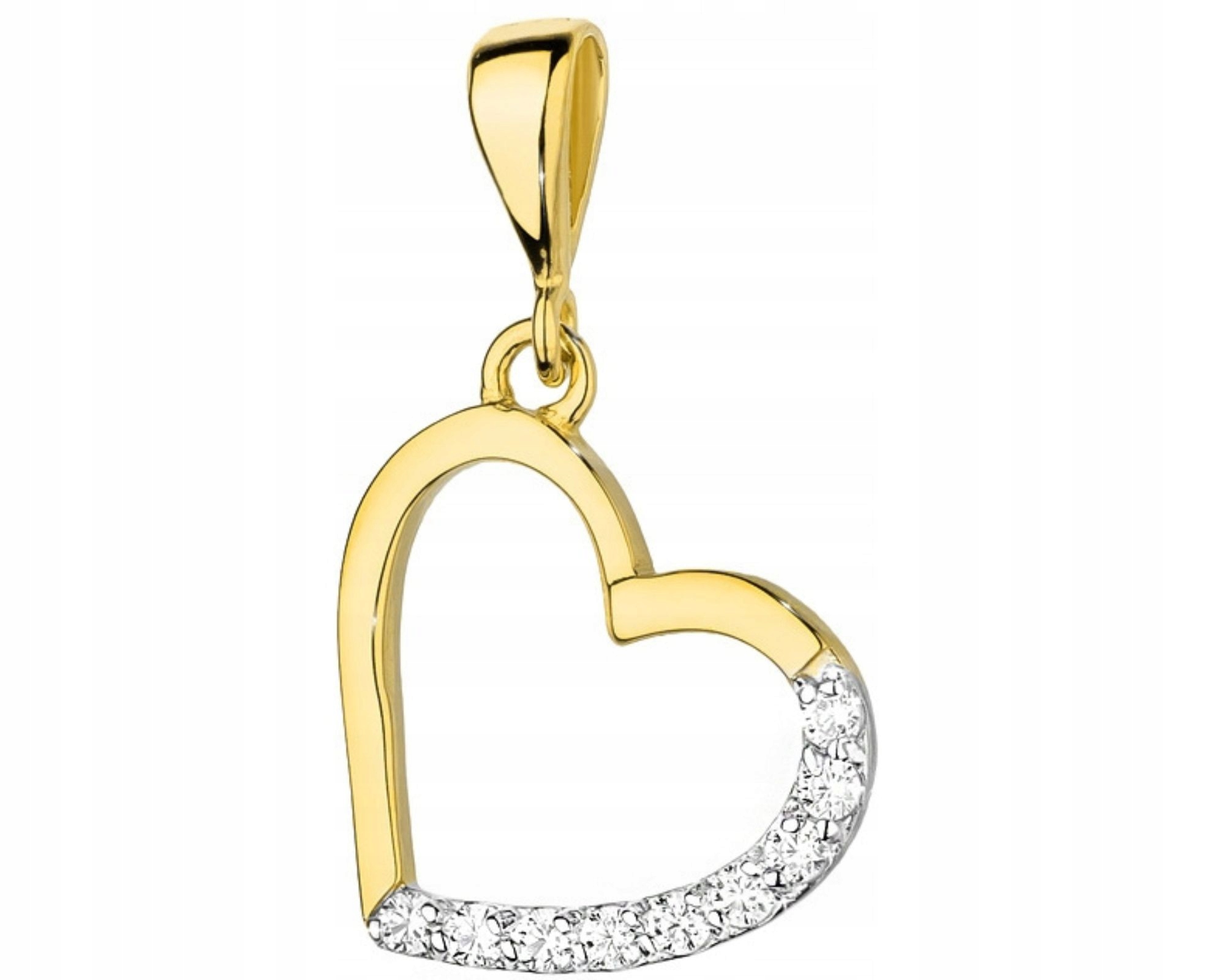 Zlatý přívěsek s brilianty Srdce 585 diamanty