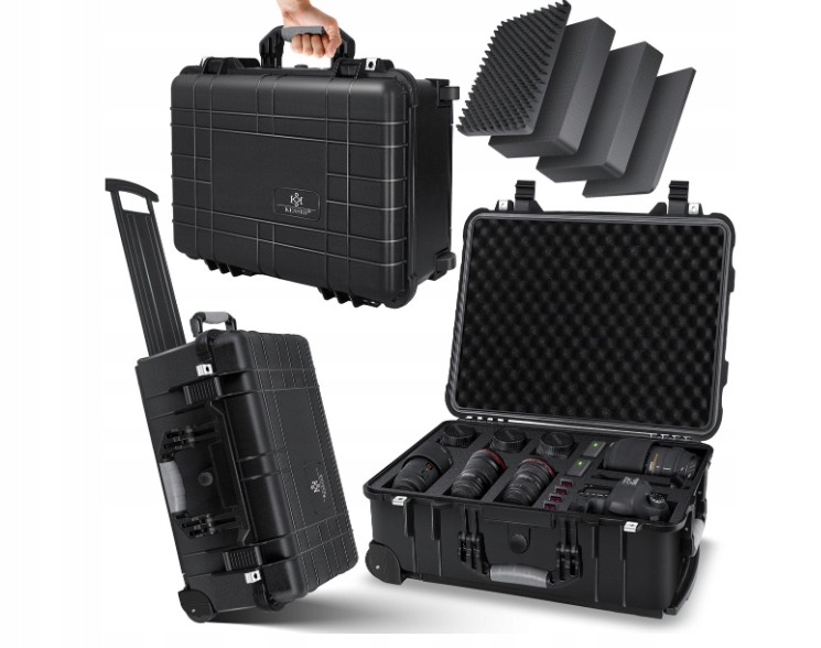 WALIZKA 46L NA APARAT DRON MIERNIK KAMERĘ AKCESORIA FUTERAŁ Z PIANKĄ ETUI