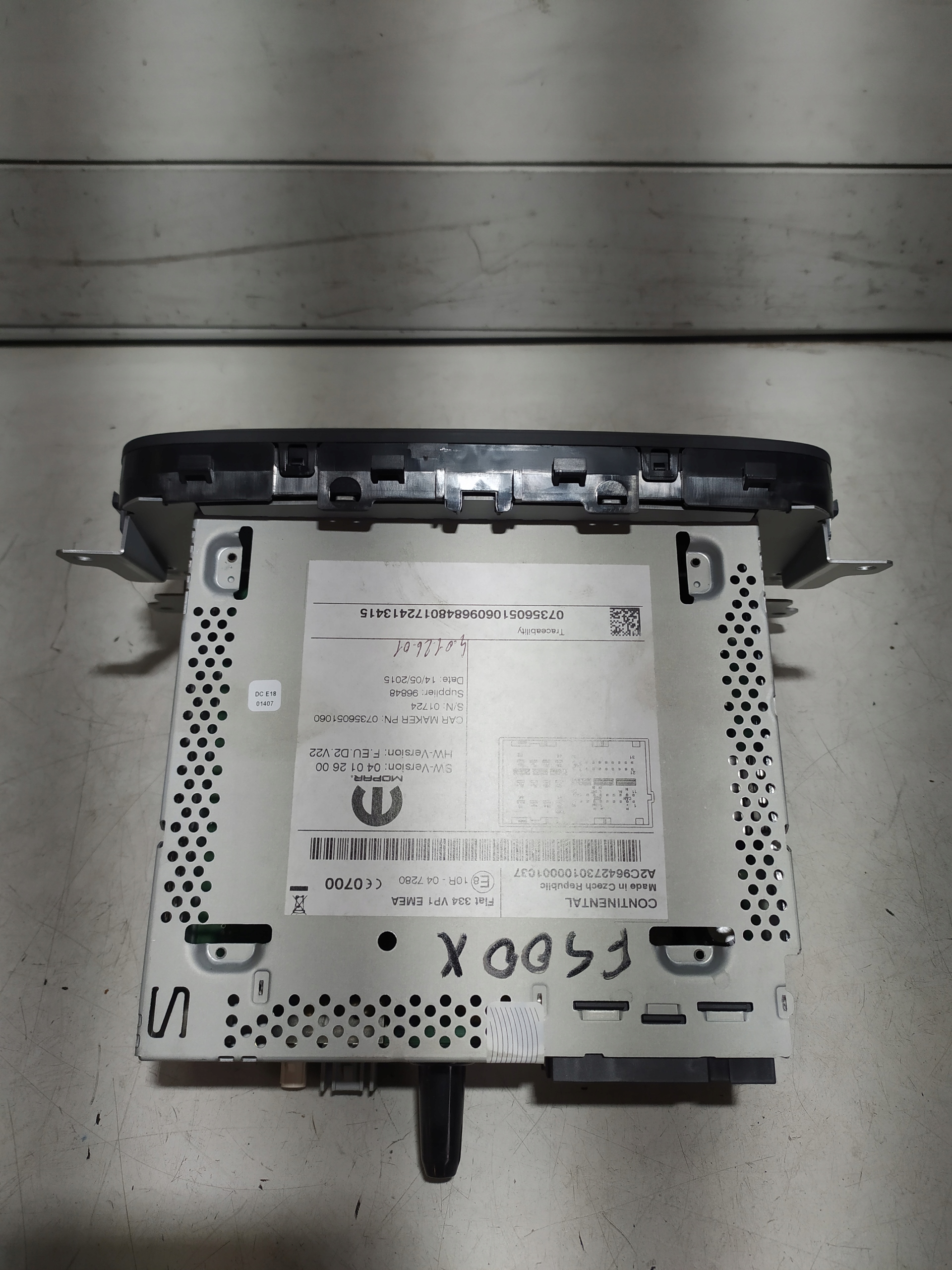 FIAT 500 X RADIO RADIOODTWARZACZ Producent części Fiat OE