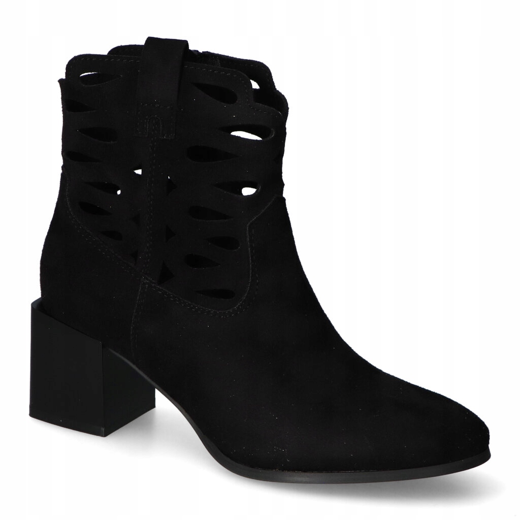 M.Daszyński SA217-16 Černé semišové kotníkové Kotníkové Boty 37