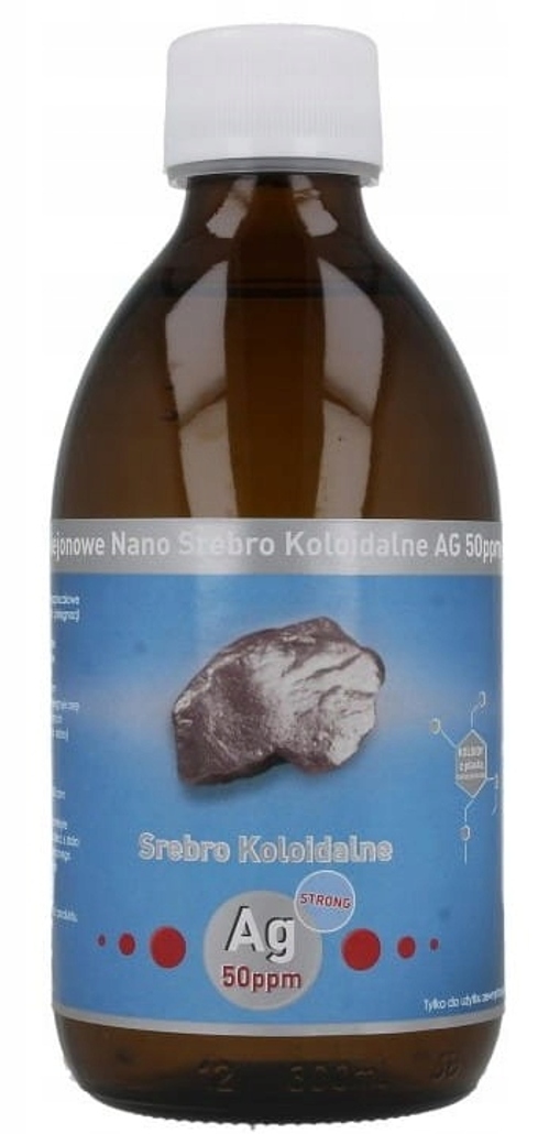Vitacolloids Niejonowe Nano Srebro koloidalne Ag 50ppm Strong 300ml