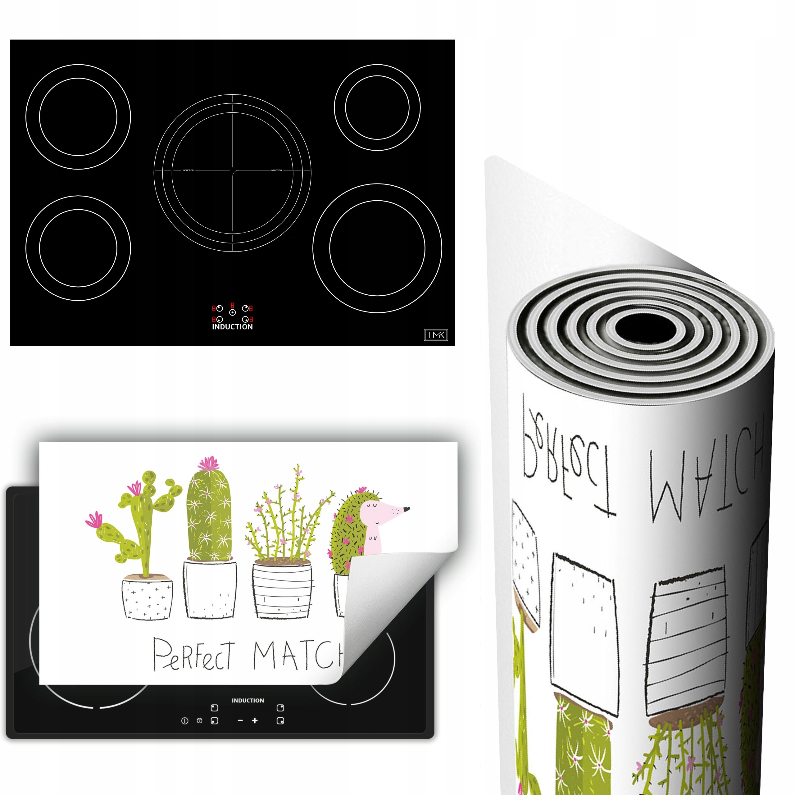 Vinylová Podložka Ochrana Kuchyňské Desky 90x52 kaktusy