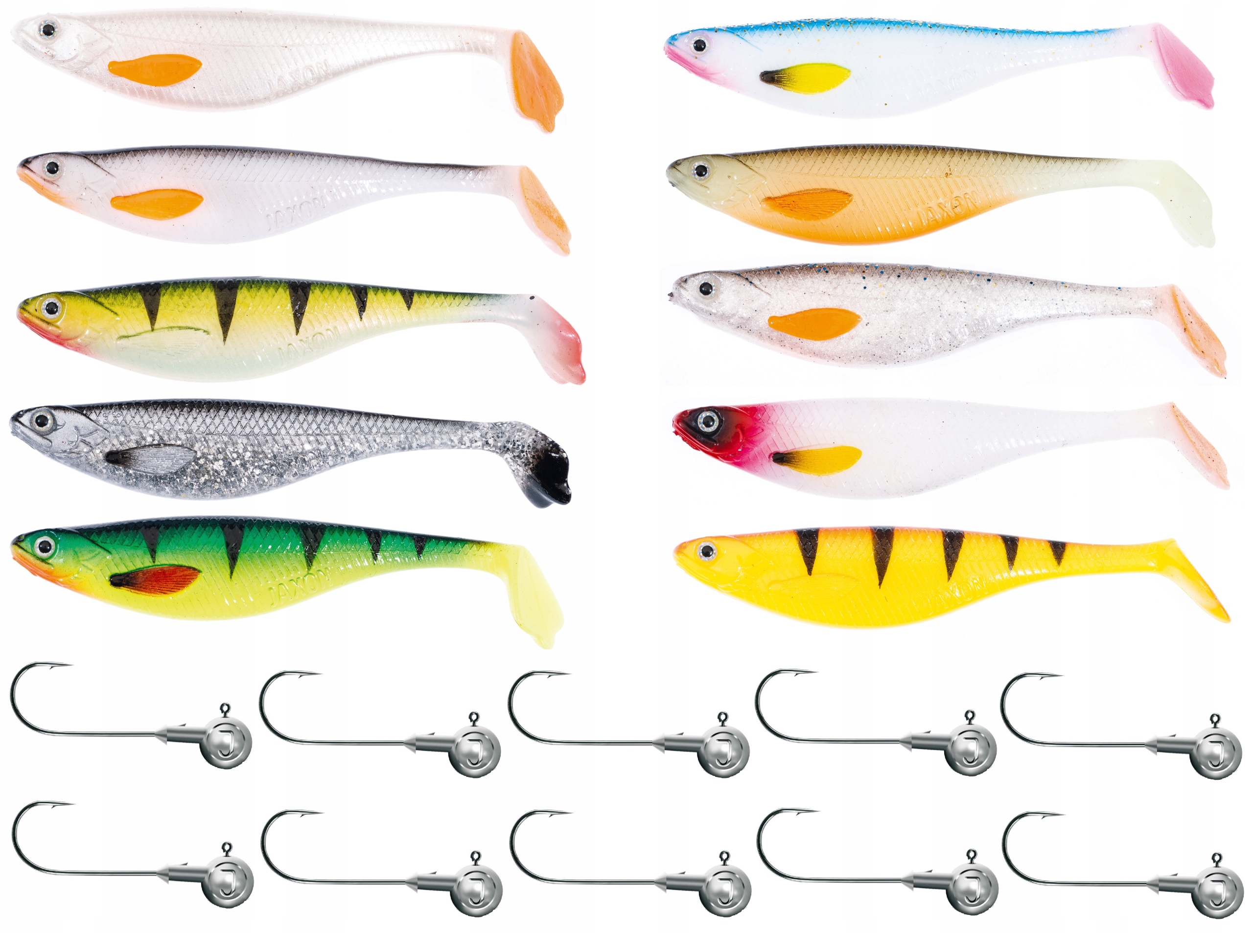 

Zestaw przynęt Jaxon Ripper 3D szczupak 10x główka