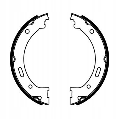 ZESTAW SZCZĘK HAMULCOWYCH, HAMULEC POSTOJOWY Producent części ABE