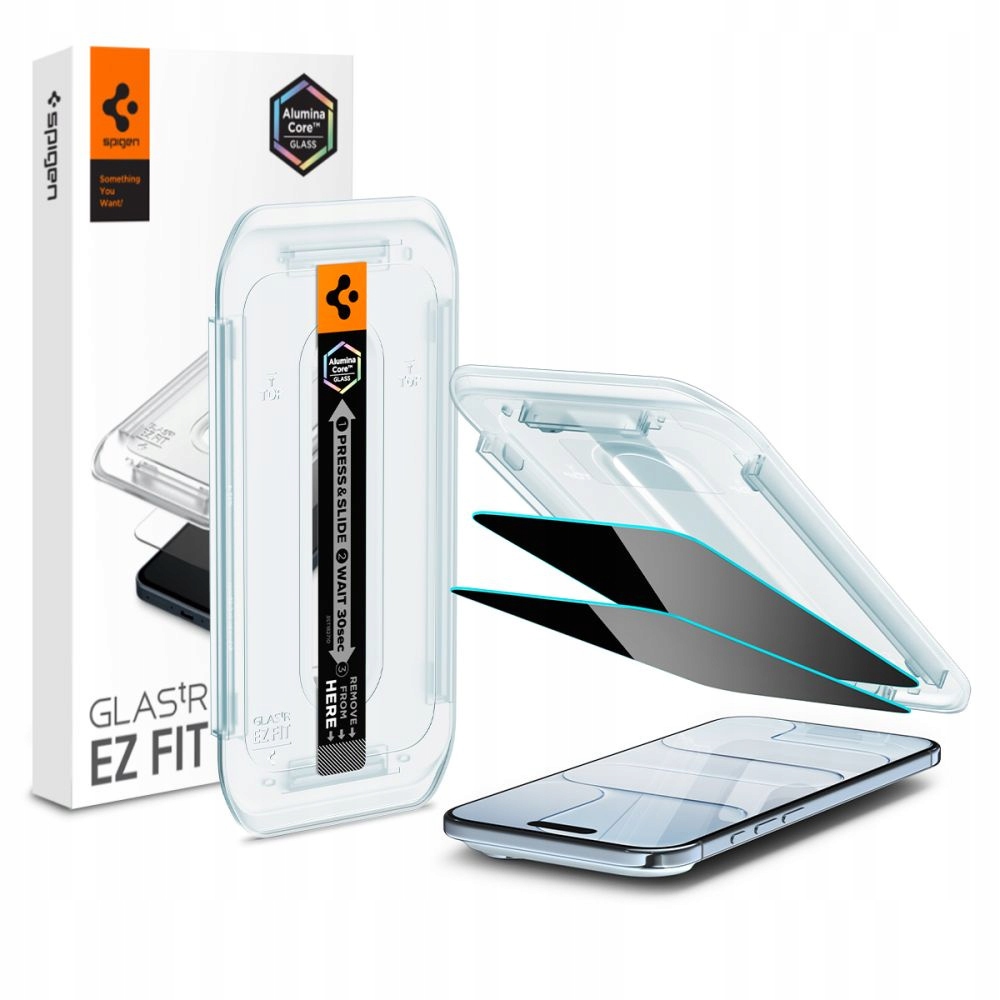 Sklo s privátním filtrem s aplikátorem pro iPhone 17 Air Glas.TR Ez Fit 2 ks