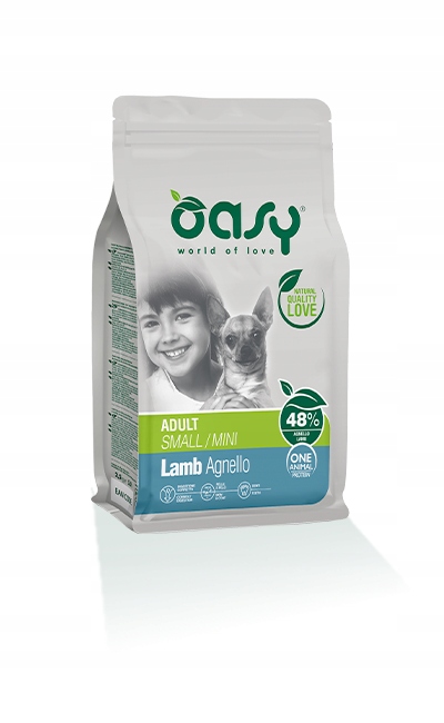 Oasy suché krmivo pro psy One Protein Mini Adult jehněčí 2,5 kg