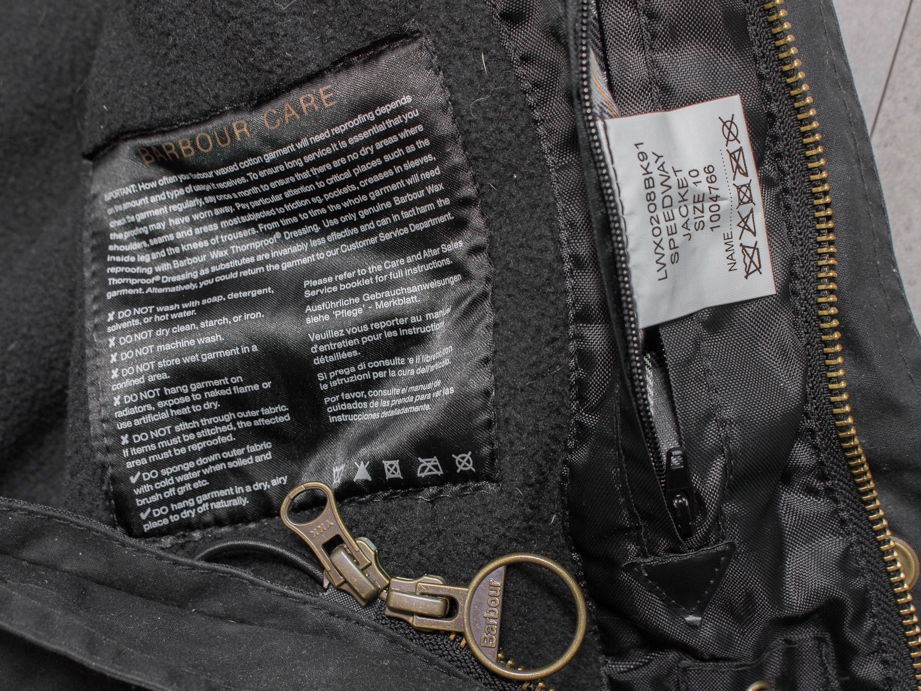 BARBOUR INTERNATIONAL SPEEDWAY WAXED WOSKOWANA 36 Długość do bioder