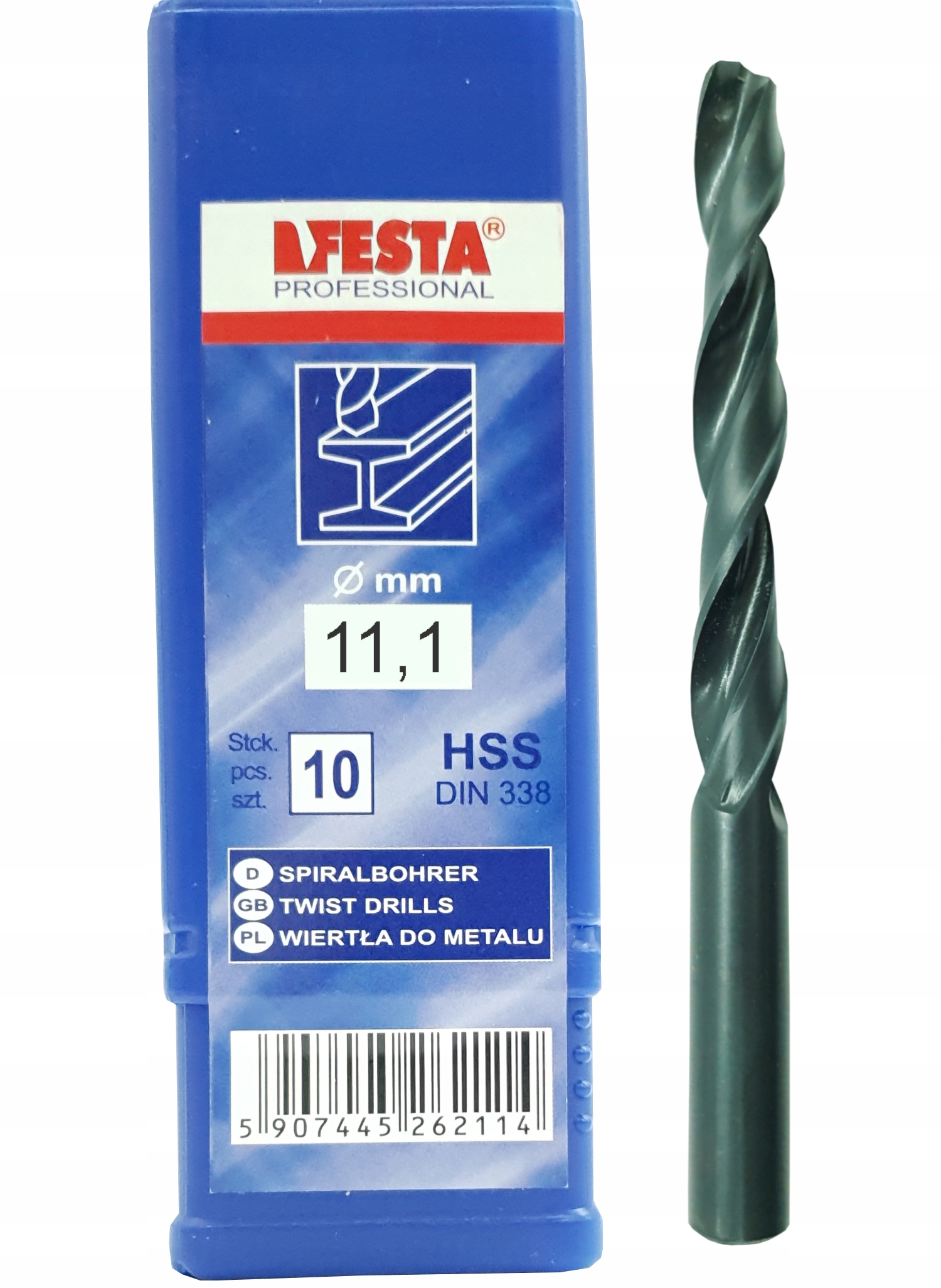 

Wiertło Do Metalu Hss 11,1 mm Din 338 Festa 1 szt.