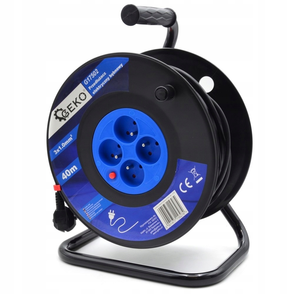 Prodlužovací Kabel Bubnový 40 m 3x1,0 mm Stavební Geko