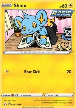 Oryginalna Karta Pokemon Crown Zenith - Shinx CRZ 039
