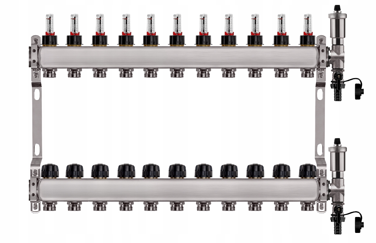 Rozdělovač Pro Podlahovku 11 Nerezových Okruhů Pro Podlahové Vytápění