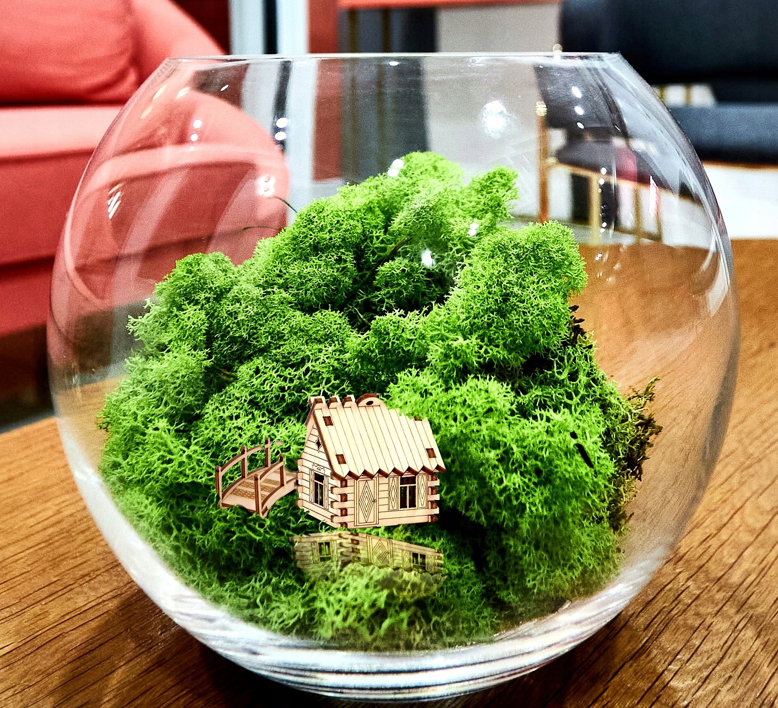 MINI MOSTEK MOST KŁADKA DREWNIANA LAS W SŁOIKU Marka Inna