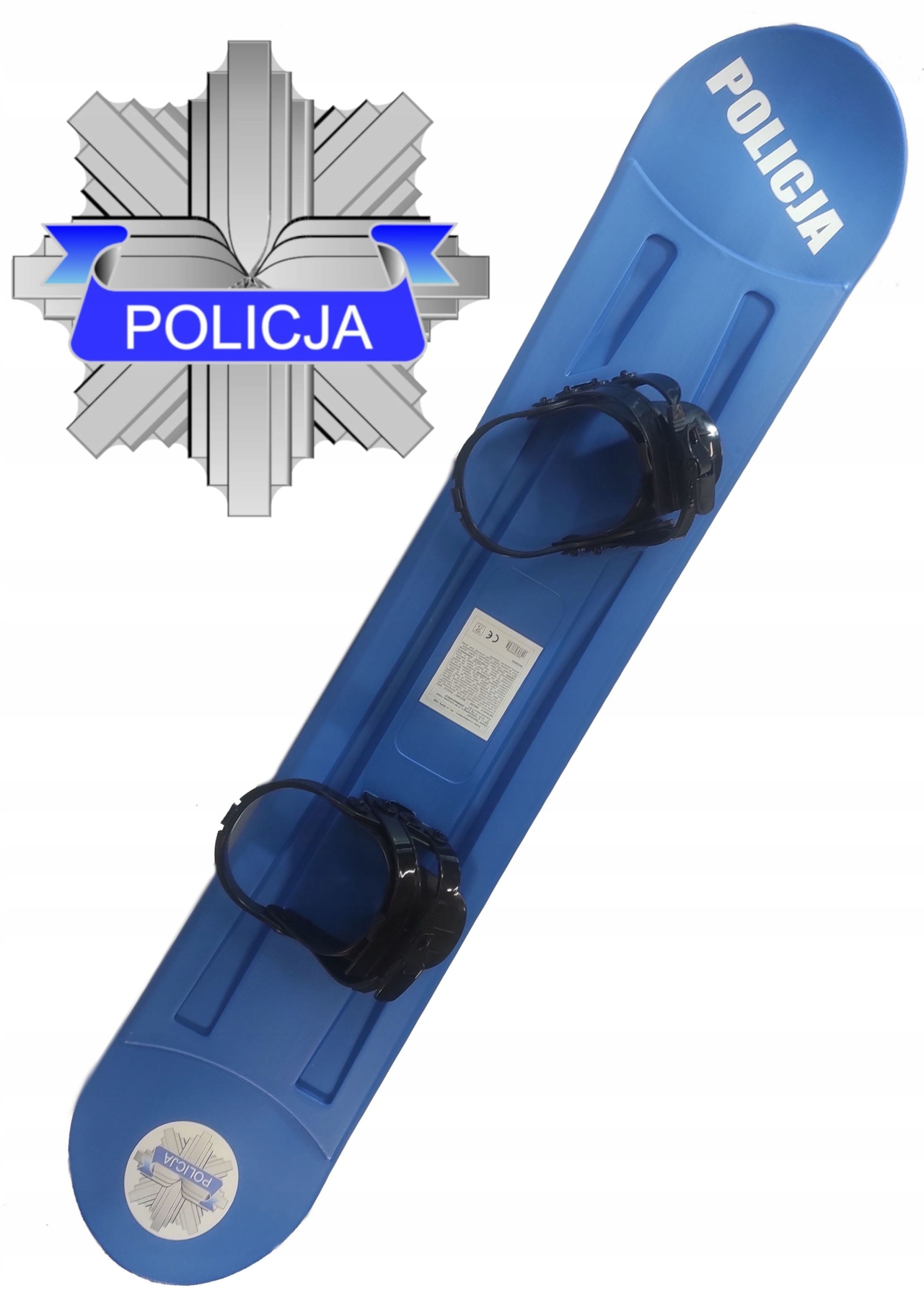 Deska Snowboardowa +wiązania Na Mikołaja Gwiazdkę Naklejka Policja