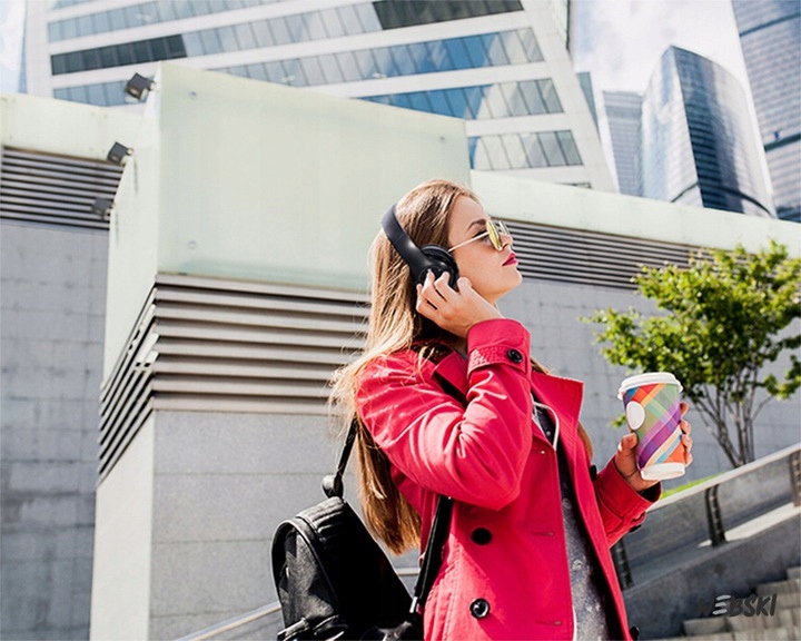 BEZPRZEWODOWE SŁUCHAWKI DO TELEFONU SMARTFONA Kolor czarny