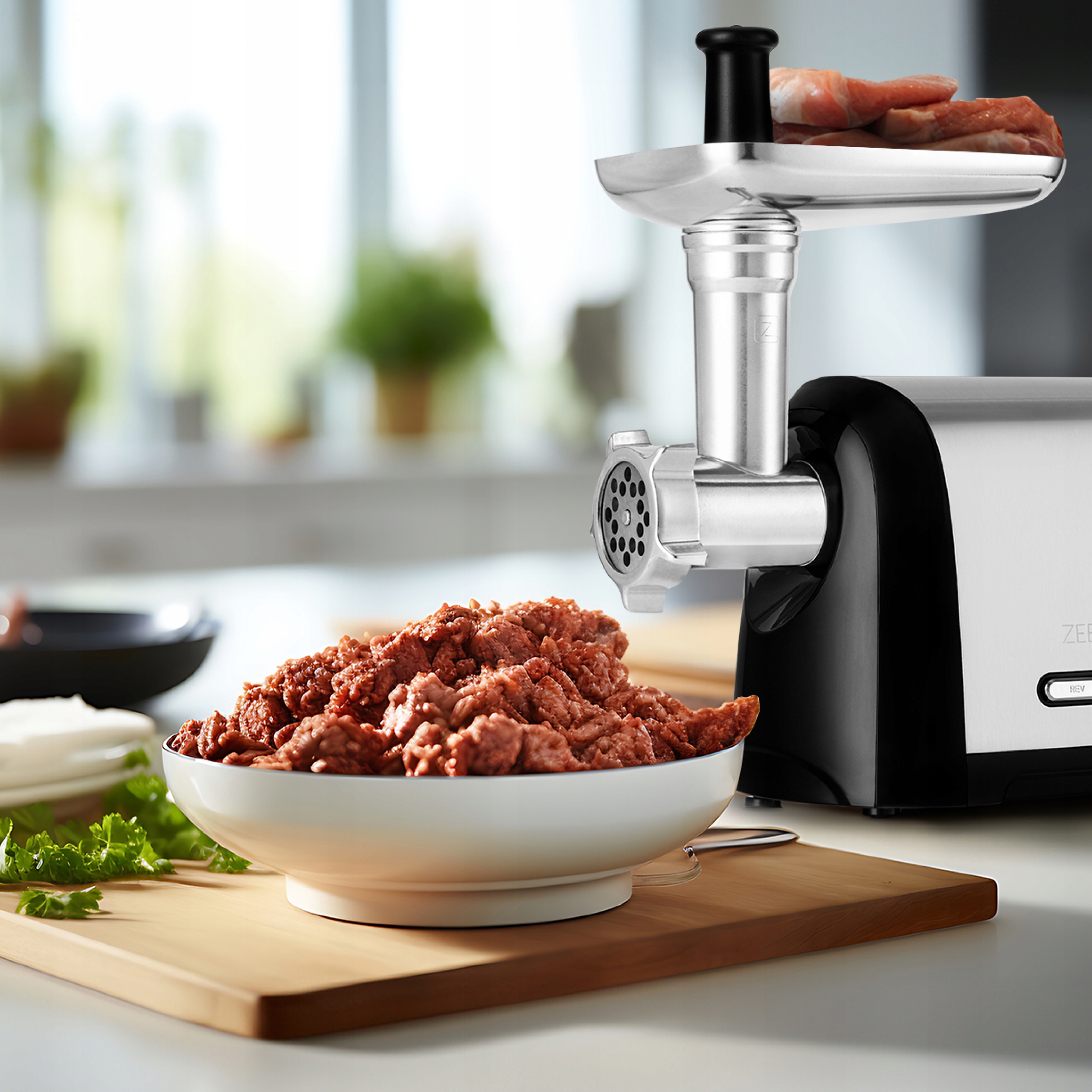 MASZYNKA DO MIELENIA MIĘSA MOCNA ELEKTRYCZNA 3kg/min Kebbe do Kiełbas 1900W Model Molen Chef