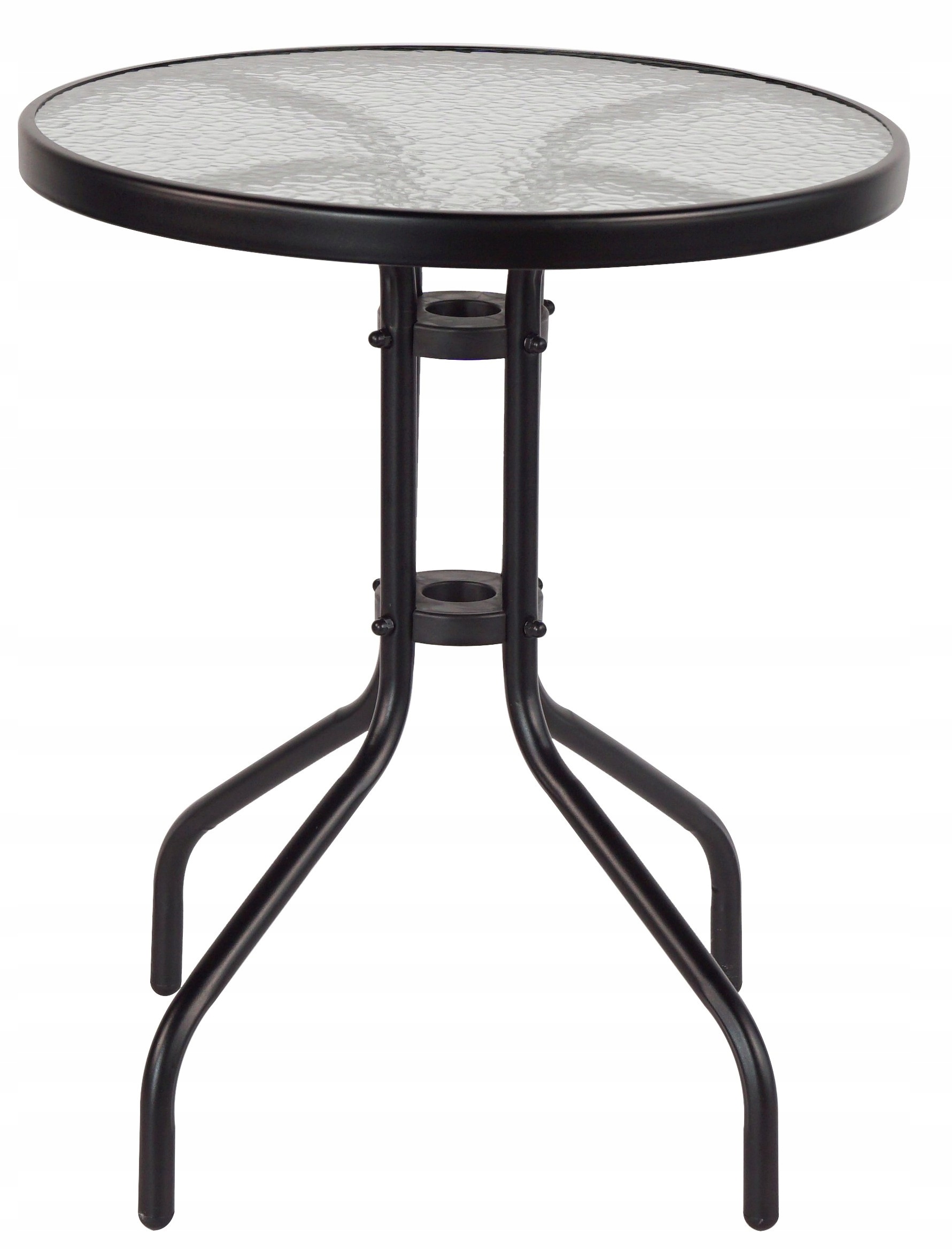 Zahradní Balkonový Stůl Stolek Na Balkon Terasa Skleněný Kulatý 60 cm