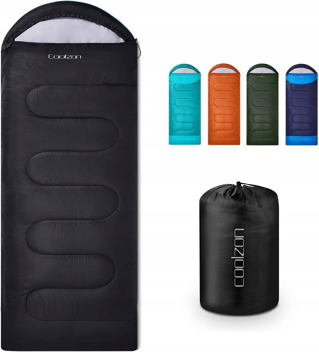 Coolzon Outdoor Śpiwór mumia na 4 pory roku, 220 cm 75 cm ciepły