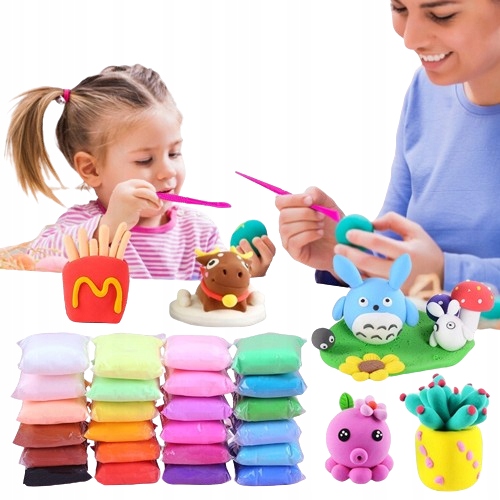 PLASTELINA PIANKOLINA GLINA POLIMEROWA SENSO 24szt