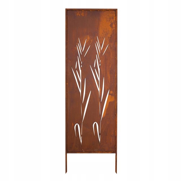 Cnc Zahradní Panel Keře 160 X 50 Rezavá Brána Trávy Jezero Ochrana Vítr
