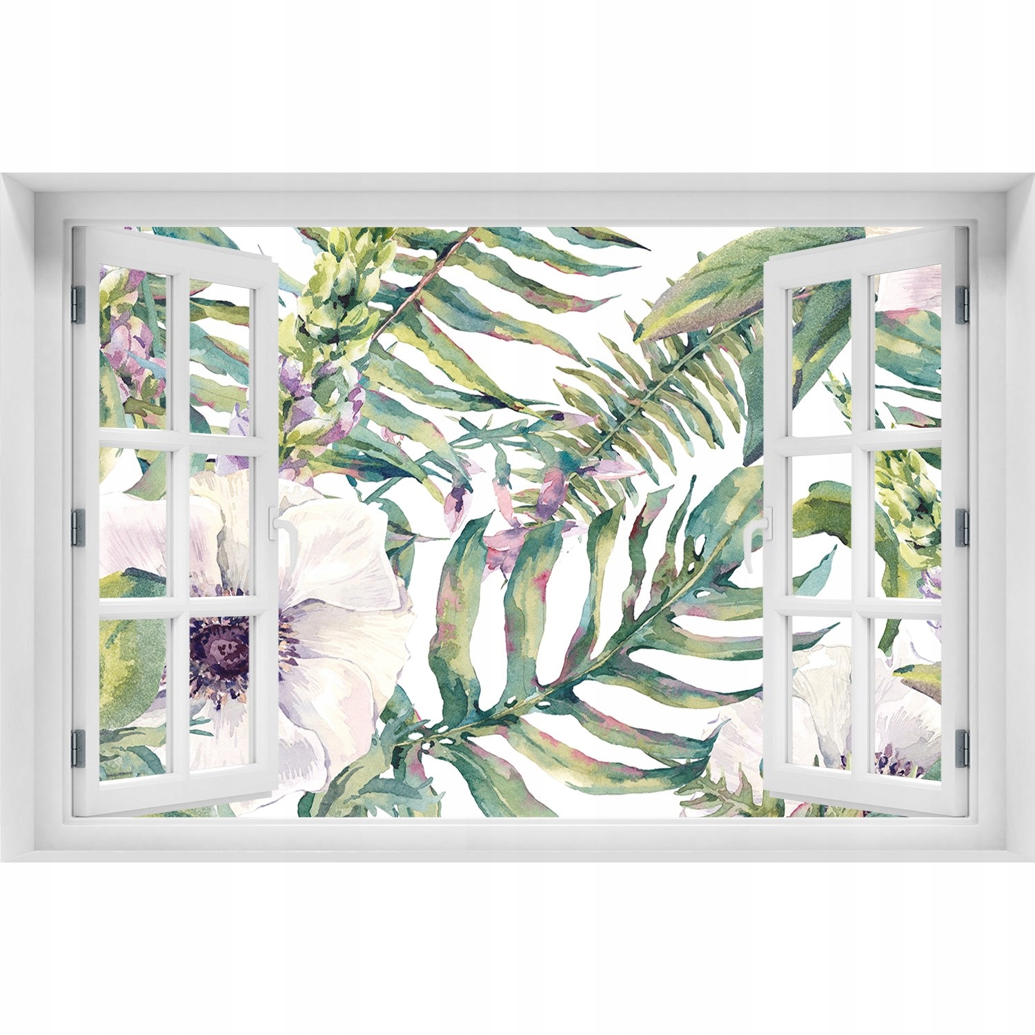 

Samoprzylepna Naklejka Tapeta Paprocie i kwiaty