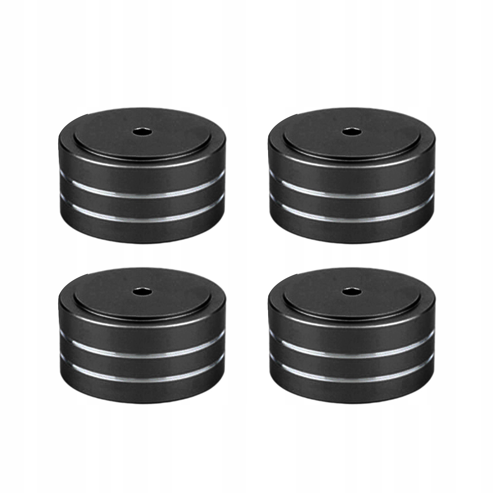 4*Podkładka Pod Kolec Głośnikowy Stop Aluminium BK