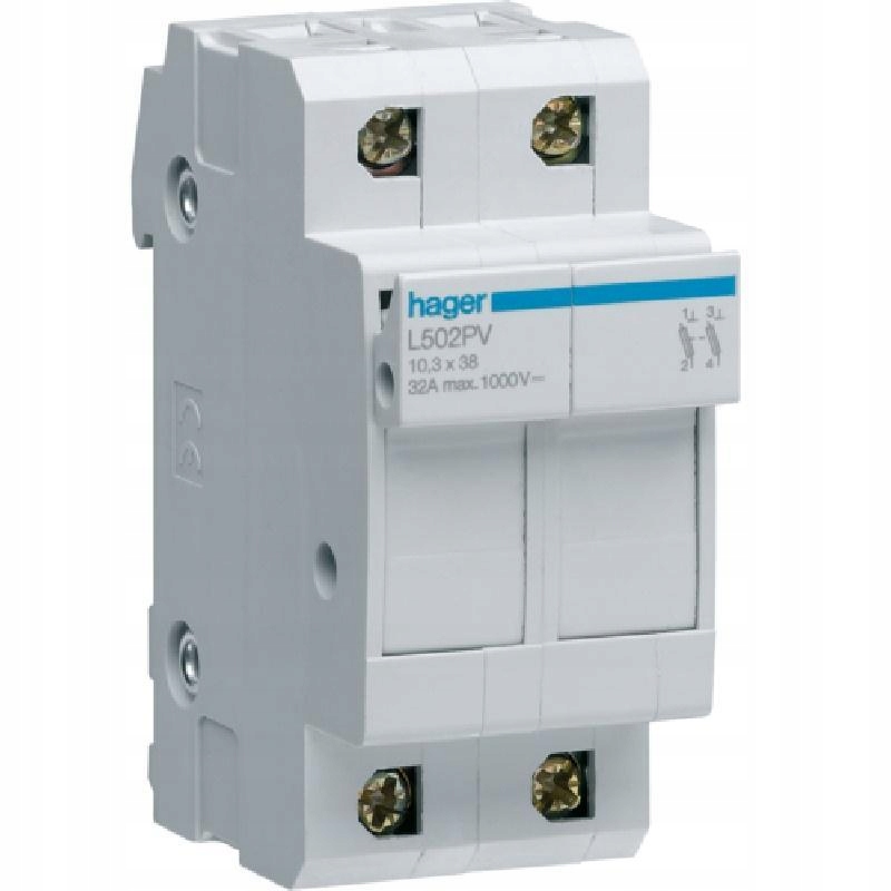 Modulární pojistková základna Pv 2P 32A 1000V L502PV 10x38