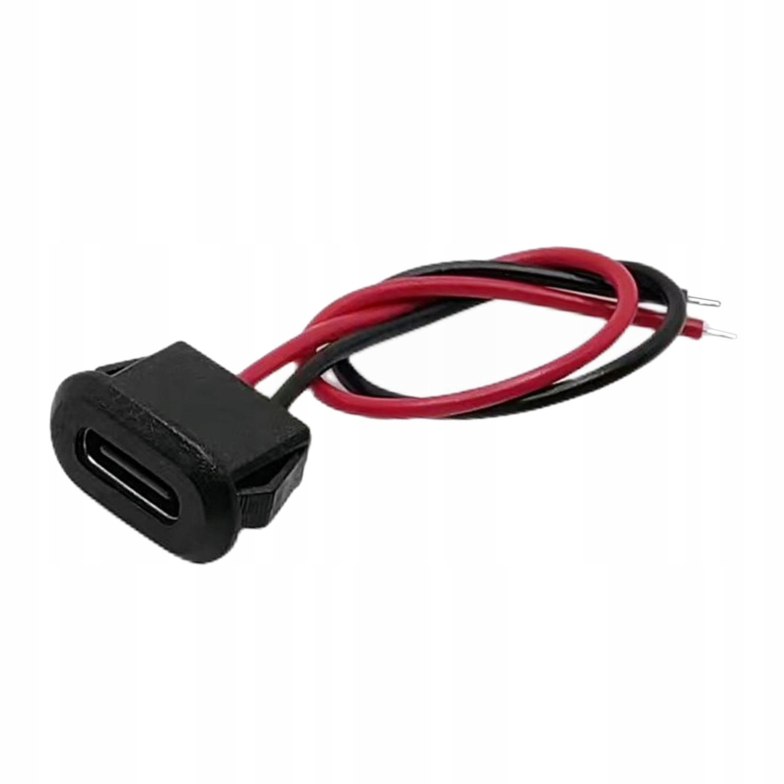 Gniazdo USB C panelowe tablicowe czarne 2pin