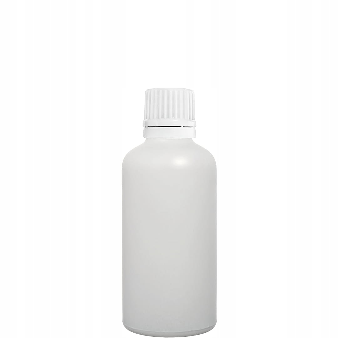 

Butelka 100ml biała matowa z kroplomierzem białym