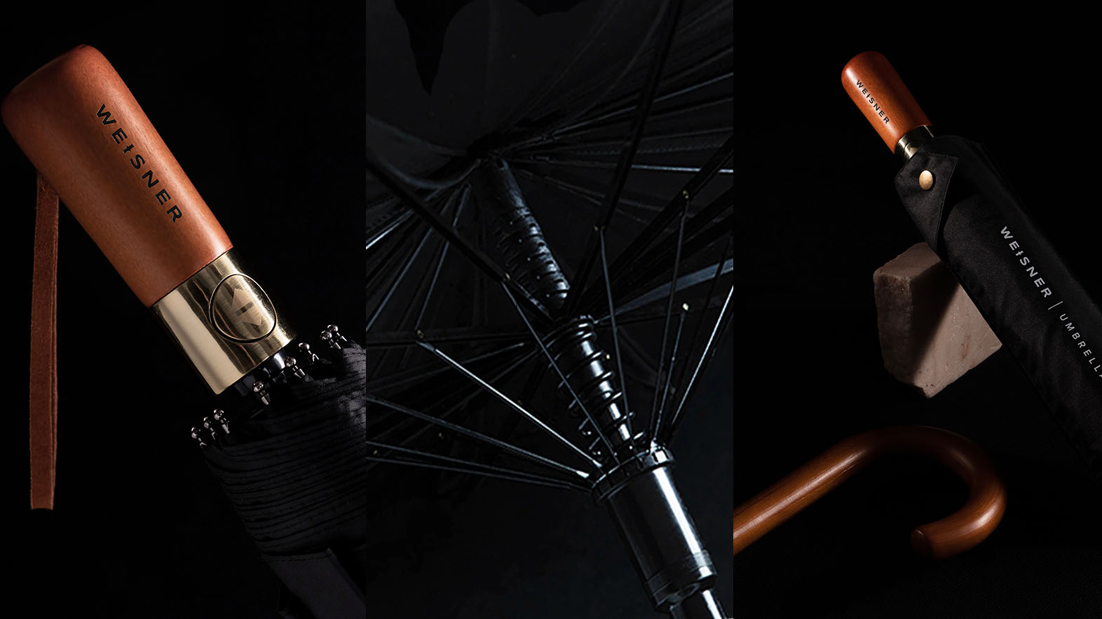 WEISNER DUŻY PARASOL SKŁADANY SPARKLER PRO 140 CM DWUOSOBOWA PARASOLKA Wzór dominujący bez wzoru