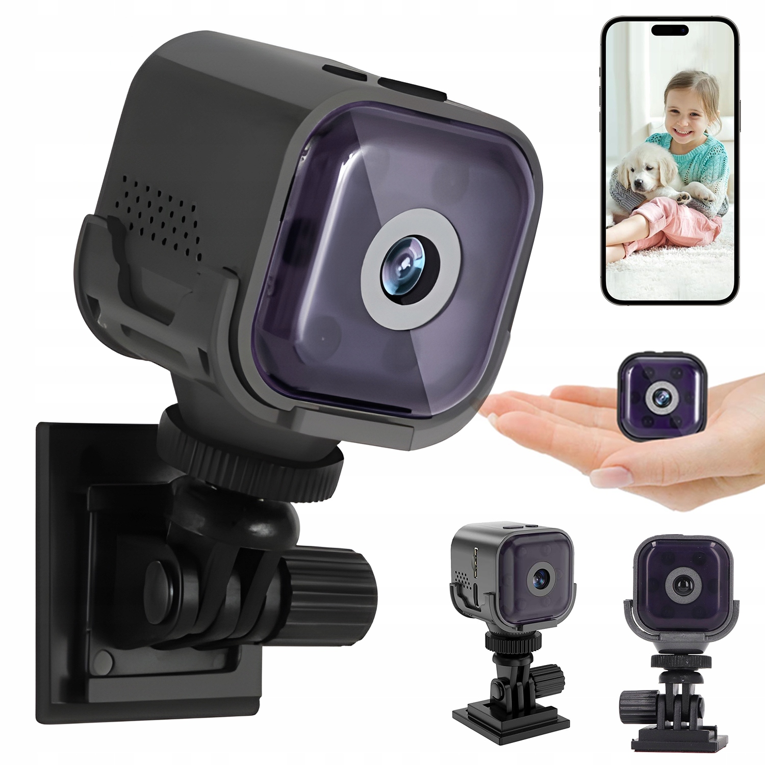 Mini Kamera Monitorovací 1080P Wifi Smart Ir Detekce Pohybu Skrytá