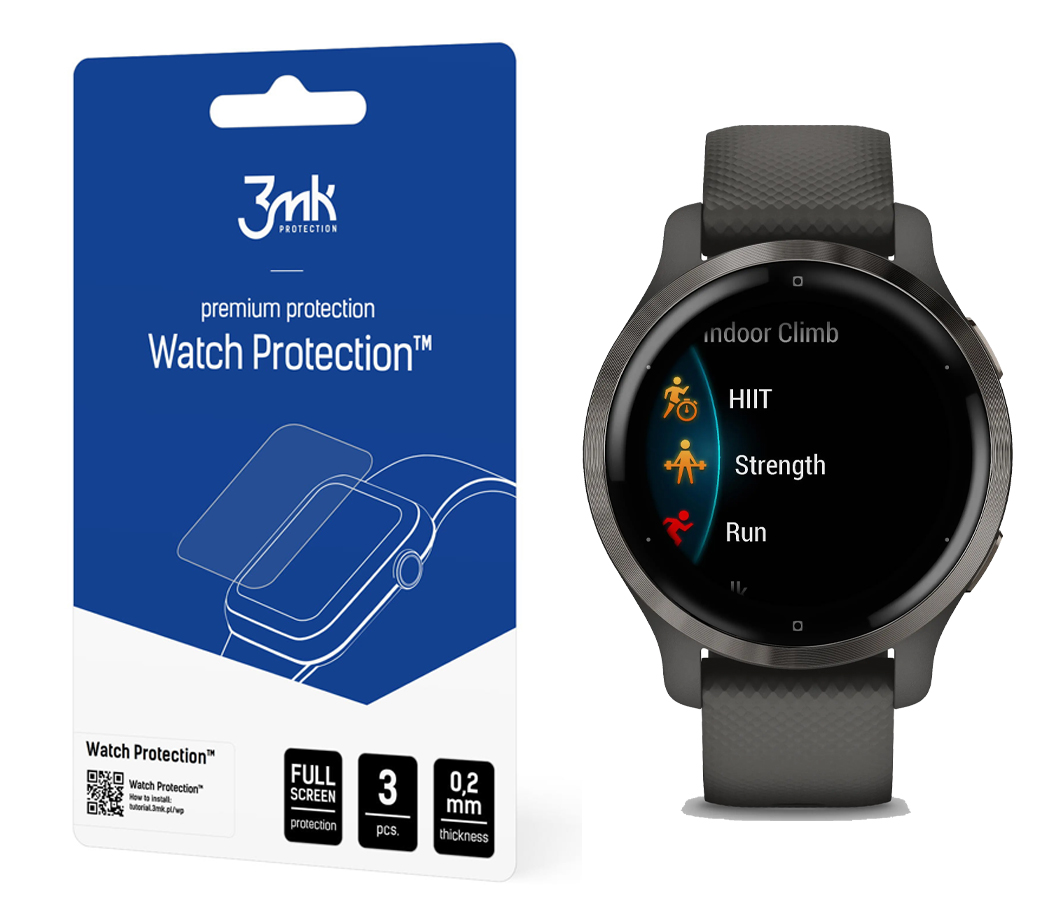 Ochranná Fólie Arc Watch Protecion 3MK pro Garmin Venu 2s, celoobrazovková Fólie