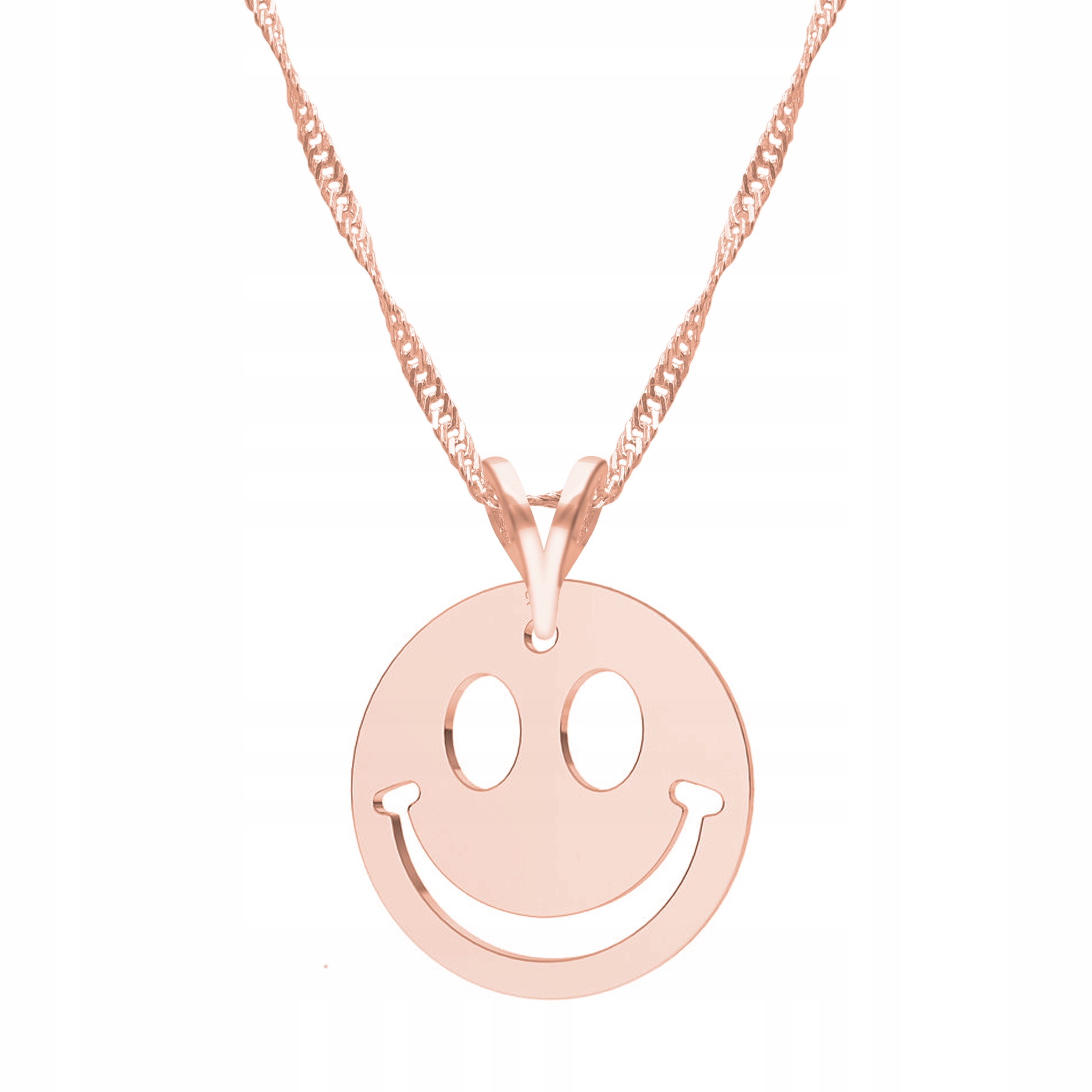 Řetízek zlatý náhrdelník 925 Úsměv Emotikon