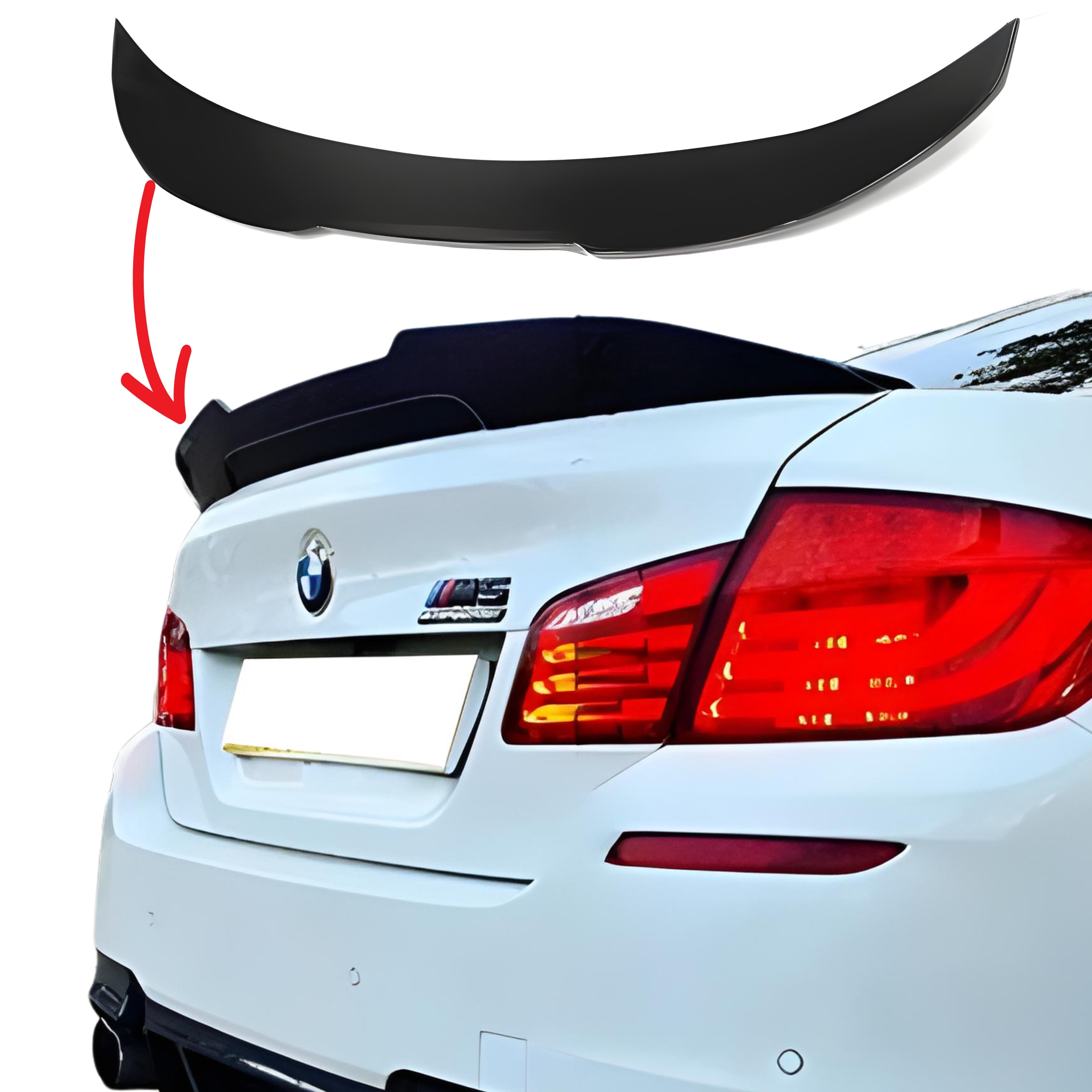 SPOILER BMW 5 F10 LOTKA PSM LOOK TYŁ SPOJLER KLAPY BAGAŻNIKA M DOKŁADKA