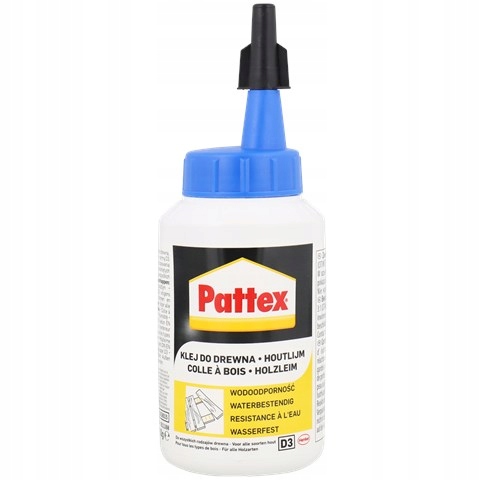 Klej do drewna D3 wodoodporny, bezbarwny, bardzo mocny 250 g Pattex