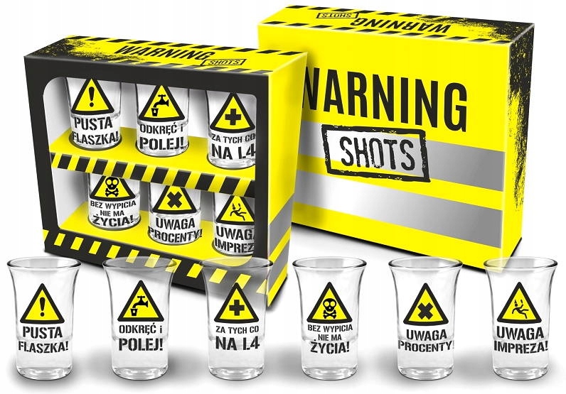 

Zestaw 6 Kieliszków 3,5cl do Wódki Warning Shots